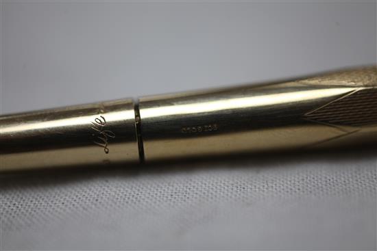 A 15ct gold Mabie Todd swan fountain pen,